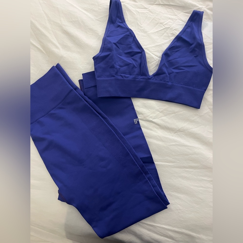 WeWoreWhat Blue Workout Set